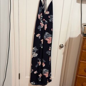 Simple Navy Floral maxi dress